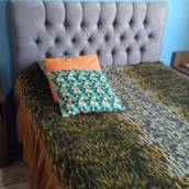 Cabeceira Casal com Botões Brilhantes em Franco da Rocha