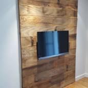 Painel para Sala ou Área Social com Madeira de Demolição 