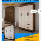 Roupeiro Paris 4 Portas - Elegância e Espaço para seu Quarto em Uberlândia