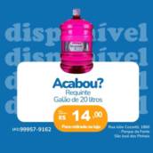 Galão de Água de 20 Litros Requinte - R$14,00 - Para retirar na Loja