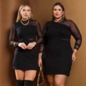 VESTIDO COM DETALHE EM TULE 