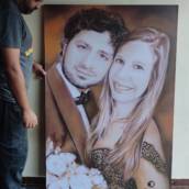 Quadro para Casamento em MDF borda infinita 