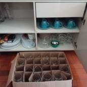 Embalagem de utensílios copos taças pratos objetos roupas 