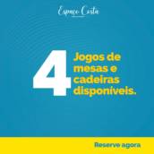 Jogos de mesas e cadeiras disponíveis 