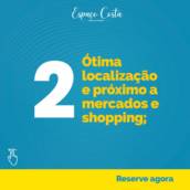 Ótima localização e próximo a mercados e shopping 
