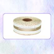 FITA TNT LUREX - BRANCO/DOURADO