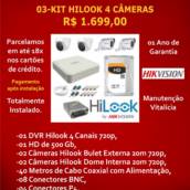 Kit Hilook 4 Câmeras - Segurança Completa - Águas Lindas de Goiás