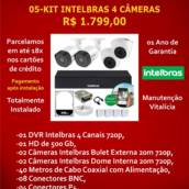 Kit Intelbras 4 Câmeras: Segurança Completa com Instalação em Brasília, DF