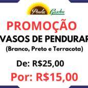 Vasos de Pendurar (Branco, Preto e Terracota)