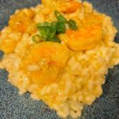 Risoto de camarão ao limone