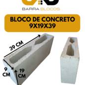 Bloco de Concreto 9x19x39 – Resistência e Qualidade em Barra Bonita, SP