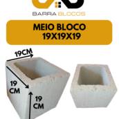 Meio Bloco 19x19x19 – Versatilidade e Economia em Barra Bonita, SP