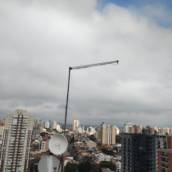 Manutenção em Antena Coletiva com troca de Antena Proeletronic 38 em prédio de dezoito andares no bairro Vila Bastos em Santo André em 30/06/2025