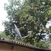 Instalação de antena parabólica banda Ku StarOne C2 70w instalada para quatro pontos com Receptores Century MidiaBox B7 no bairro Parque Miami em Santo André em 10/07/2025