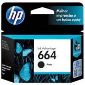 Cartucho HP 664 preto Original (F6V29AB) ParaHP DeskJet Ink Advantage 4535, 4675, 3835, 1115, 2135, 3635, 2675, 3775, 3785, 3787, 3789, HP