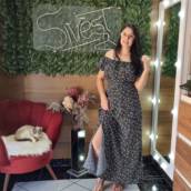 Vestido Longo com Bojo e Fenda – Elegância em São Manuel por R$99,00