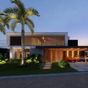 Projeto de Arquitetura Residencial 377,81m² + Piscina com Raia de 24m - Conforto e Lazer em Riviera de Santa Cristina XIII