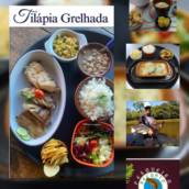 Tilápia grelhada, parmegiana, feijoada 