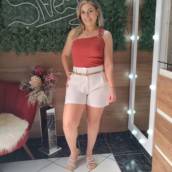 Blusa 1 Ombro e Shorts Crepe – Roupas Femininas São Manuel