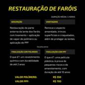 Restauração de faróis