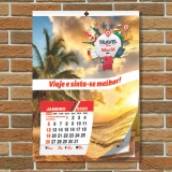 CALENDÁRIO DE PAREDE SIMPLES COM FURO CENTRAL 12 PÁGINAS