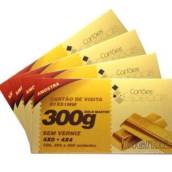 Cartões de Visita Gold Master Papel Ouro 300G / Sem Verniz