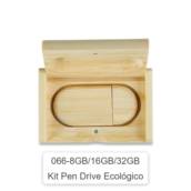 066 Kit Pen Drive Ecológico 8GB/16GB/32GB