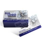 CARTÕES DE VISITA PVC 0,30MM TRANSPARENTE SEM TINTA BRANCA