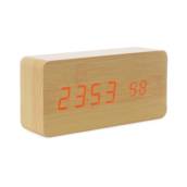 18563 Relógio de Madeira com Display LED