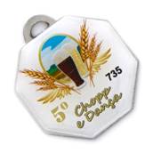 Chaveiro Chapinha Metálica COD 735 - Octágono