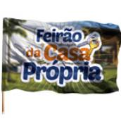 BANDEIRAS CACHARREL COSTURA LINHA BRANCA OVERLOCK COM BASTÃO