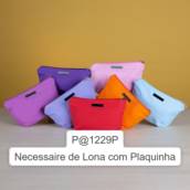 Necessaire lona plaquinha