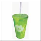 Copo Twister 500ml com tampa e canudo