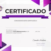 Certificado medida 30 x 21 cm