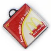 Chaveiro Chapinha Metálica COD 737 - C18 Quadrada