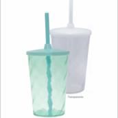 Copo Twister junior 300ml c/ tampa e canudo