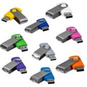 016 Pen Drive Giratório Metálico 4GB/8GB/16GB/32GB