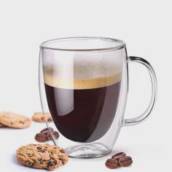 CANECA VIDRO DUPLO 350ML 1 PEÇA