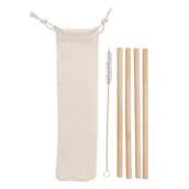 14597 Kit Canudos de Bambu com Escova de Limpeza
