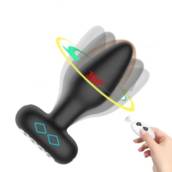 Plug Anal Vibratório com Rotação 360° e Controle Remoto