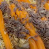 Porção de Carne com Queijo em Santa Cruz do Rio Pardo SP