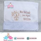 Toalhinha de Batizado Personalizada em Batatais - Elegância