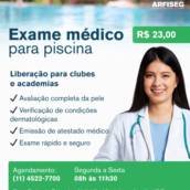 Exame médico para piscina 