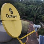 Antena parabólica banda Ku multiponto instalada para cinco pontos no bairro Jardim Royal São Bernardo do Campo em 24/03/2026