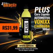Cera Líquida Automotiva Plus Vonixx Carnaúba 500ml em Santa Bárbara d’Oeste, SP