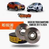 Disco de freio dianteiro Kwid 2017 a 2024 com preço acessível e máxima segurança