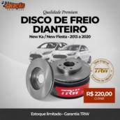 Disco de freio dianteiro New ka / New fiesta com qualidade premium trw