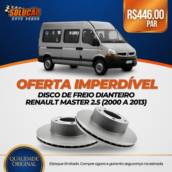 Disco de freio dianteiro Master 2.5 com qualidade original e alto desempenho