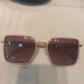 Óculos de sol Feminino Dubai Quadrado Metal