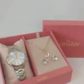 Kit de Relógio Condor Feminino Bicolor - CO2035NQZ/K4K